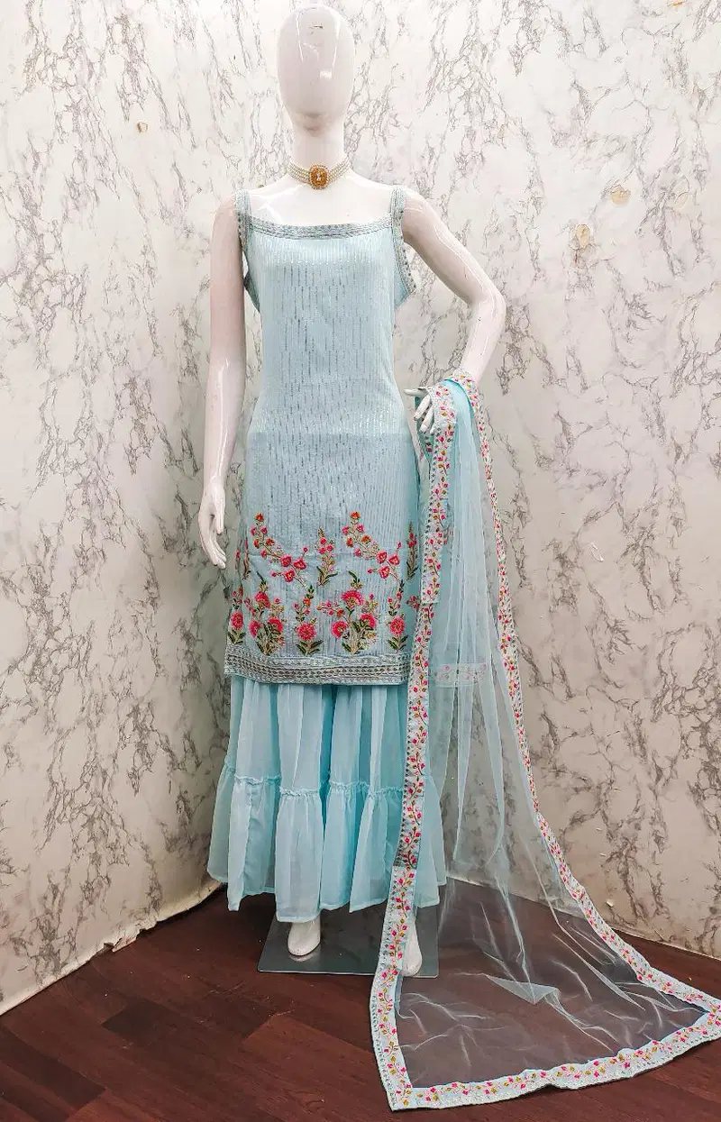 Tt 001 A to D Georgette Readymade Suits Wholesale Shop In Surat